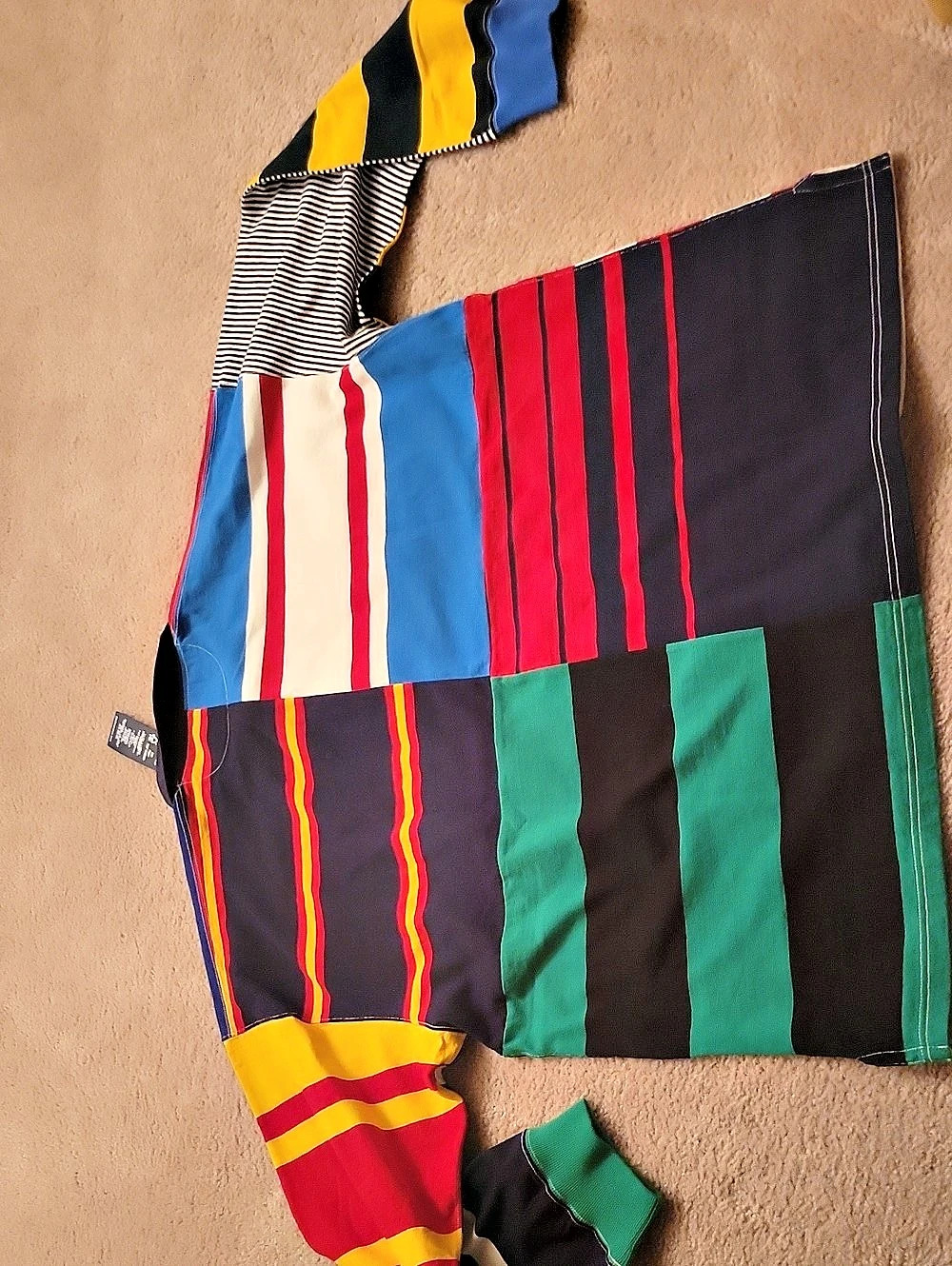 Polo Ralph Lauren Patchwork Stripe Rugby Shirt - Picture 3 of 3